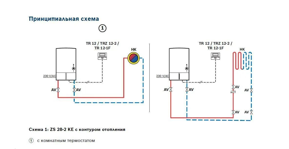 Подключение двухконтурных котлов бош Подключение термостата к газовому котлу: общие принципы, схема монтажа