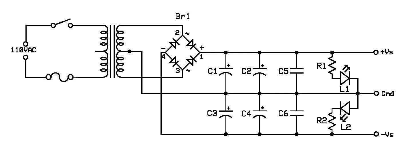 Подключение двухполярного автомата Power Supplies - BuildAudioAmps