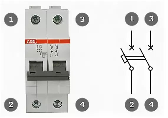 Подключение двухполюсного автомата Для чего нужны двухполюсные автоматы