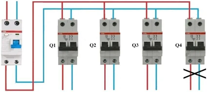 Подключение двухполюсного автомата в щитке схема Для чего нужны двухполюсные автоматы фото - DelaDom.ru