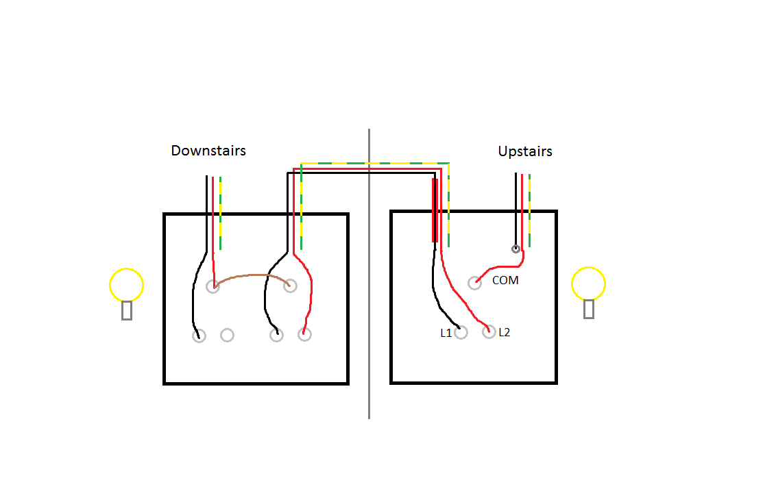 Подключение двухпозиционного выключателя Champagner Überraschung Phänomen 1 way vs 2 way light switch zufällig Geliehen T