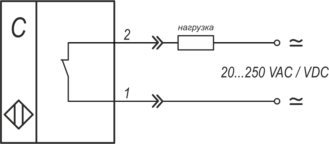 Подключение двухпроводного индуктивного датчика Бесконтактные емкостные датчики KIPPRIBOR серии CAP в цилиндрическом корпусе c р