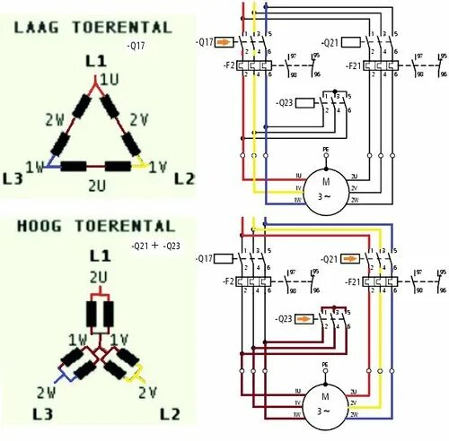 Подключение двухскоростного асинхронного двигателя Dahlander schakelaar - Forum - Circuits Online