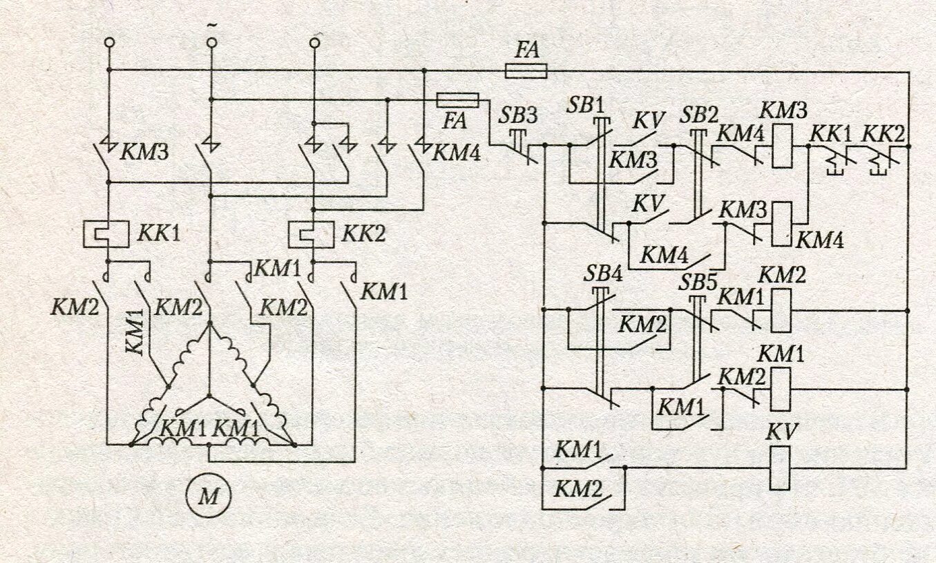 Подключение двухскоростного асинхронного двигателя 380 Типовые схемы управления электроприводами с асинхронными двигателями