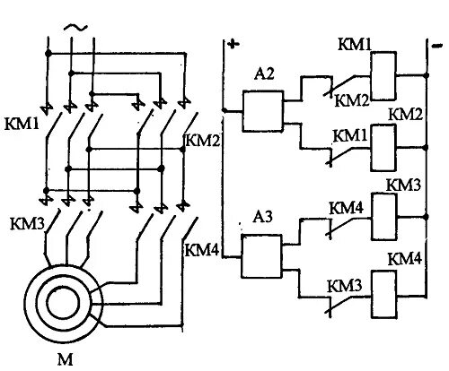 Подключение двухскоростного асинхронного двигателя схема Нерегулируемый лифтовый привод с односкоростным и двухскоростнымДВИГАТЕЛЕМ ПЕРЕМ