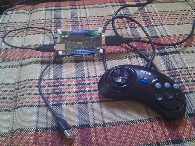 Подключение джойстика к компьютеру USB RetroPad Adapter Sparrow's Domain