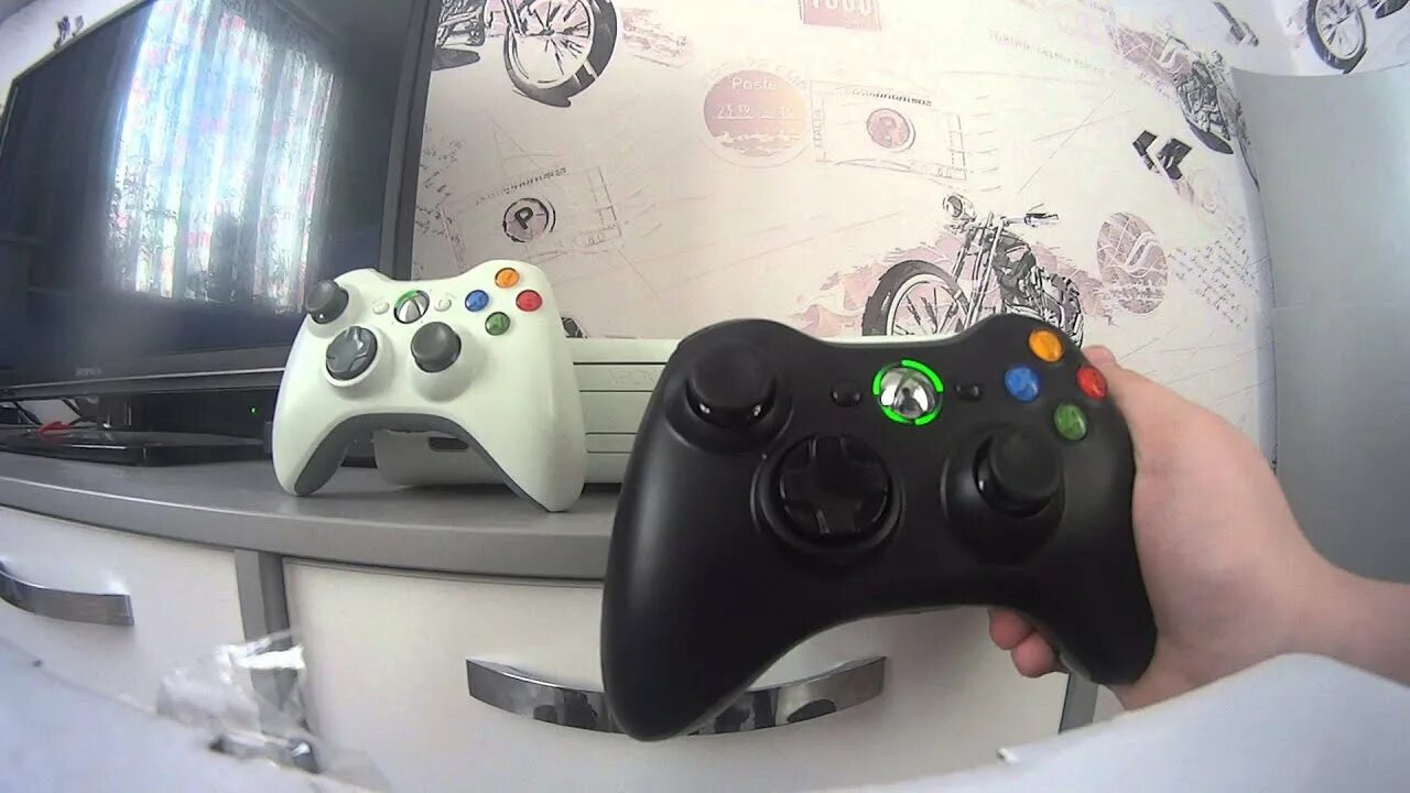 Подключение джойстика к телевизору Как подключить беспроводной геймпад к Xbox 360 - YouTube