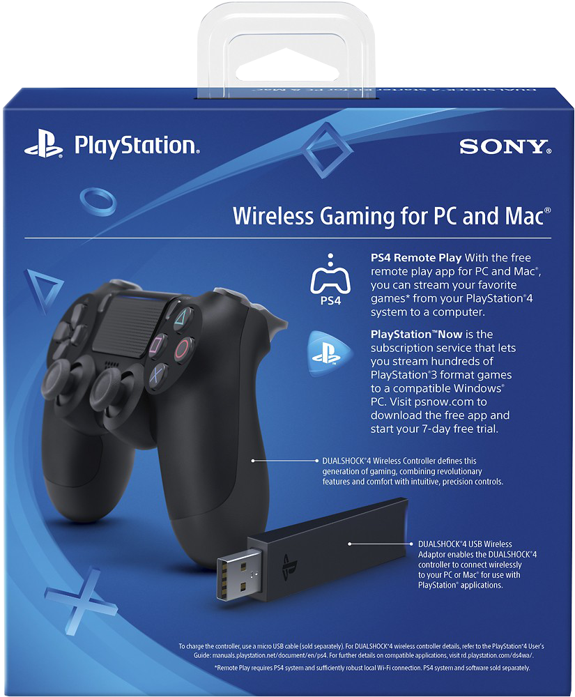 Подключение джойстика ps4 к компьютеру Всё о геймпадах: Беспроводной адаптер для DUALSHOCK 4