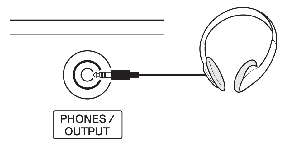 Подключение earphones 2 Digital Keyboard PSR-F51 User Manual