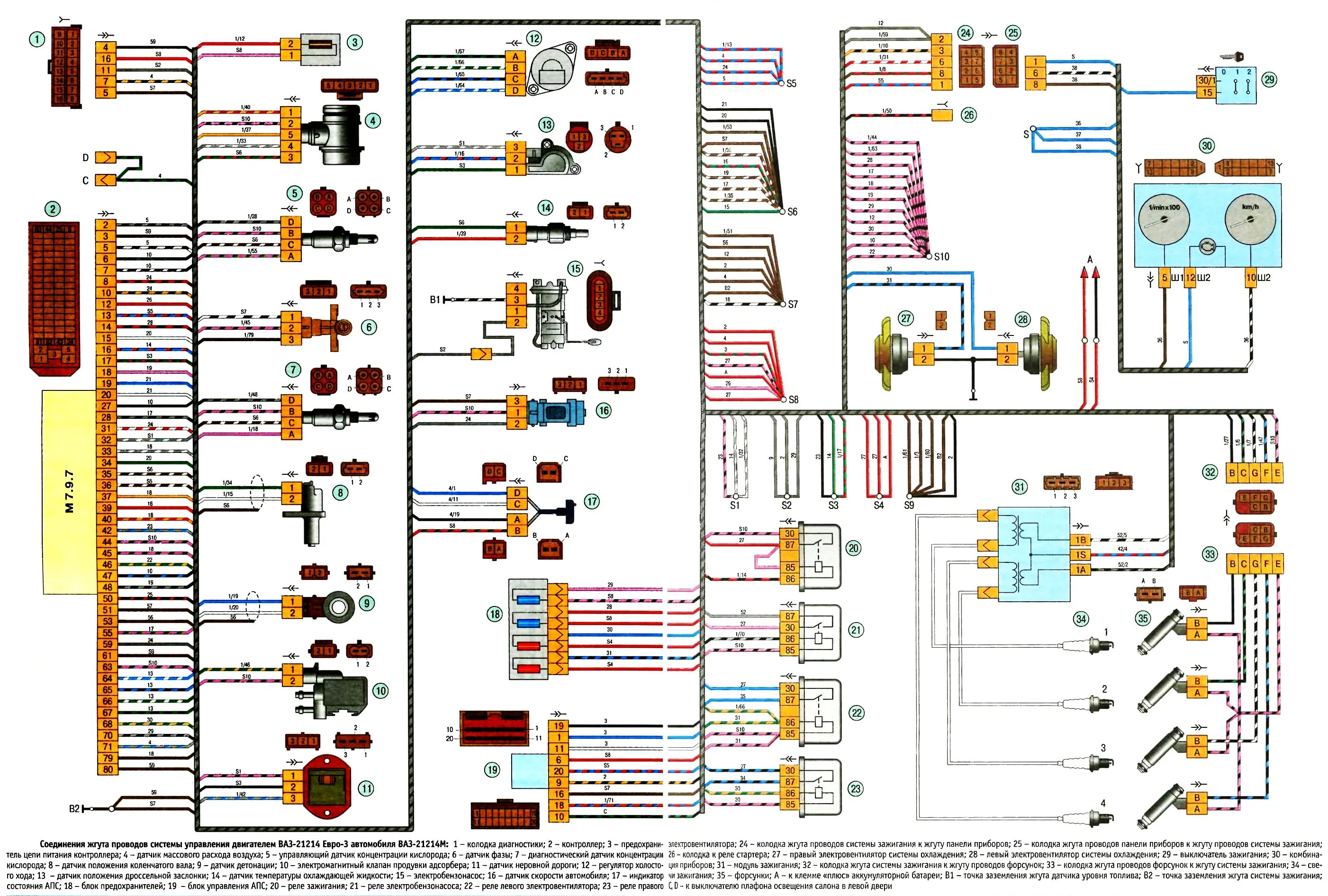 Подключение эбу ваз 2107 Схема проводки ваз 21214 60 фото - KubZap.ru