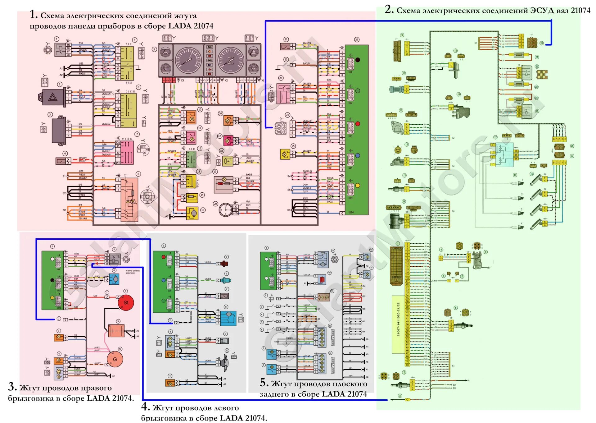 Подключение эбу ваз 2107 Общая схема электрооборудования ВАЗ 21074 инжектор - Lada 210740, 1,6 л, 2011 го