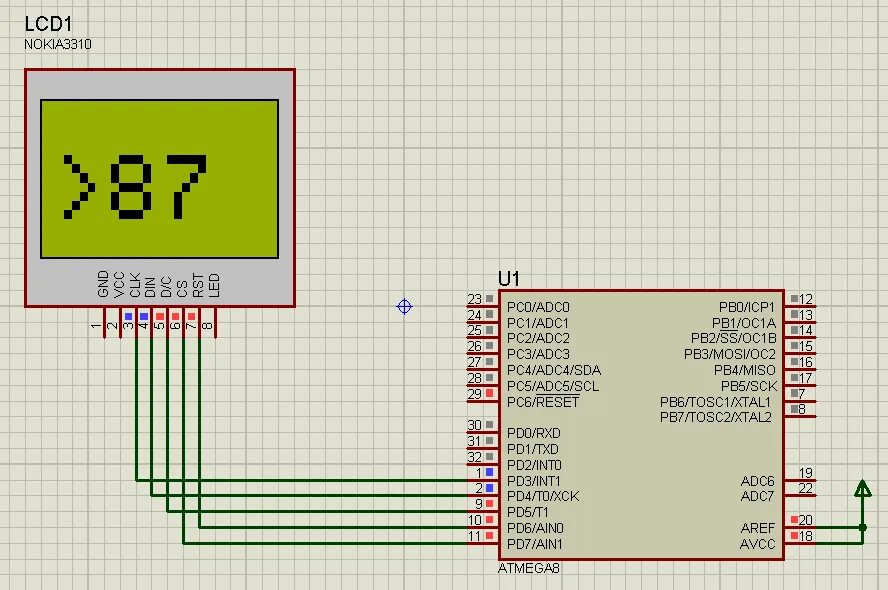 Подключение экрана телефона к пк ATmega8 + PCD8544: работа с графическим дисплеем от телефонов Nokia 5110/3310