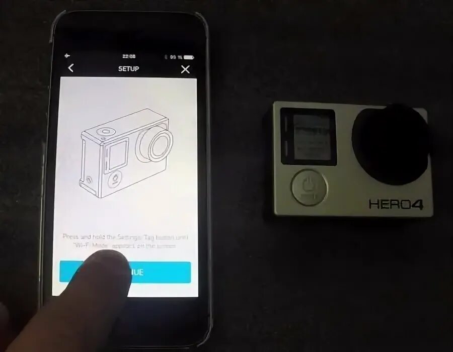 Подключение экшн камеры к телефону Камера GoPro HERO4 - Подключение к телефону