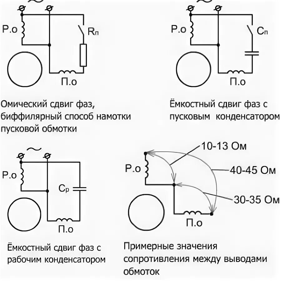 Подключение эл двигателя с пусковой обмоткой Ответы Mail.ru: как подключить электродвигатель?