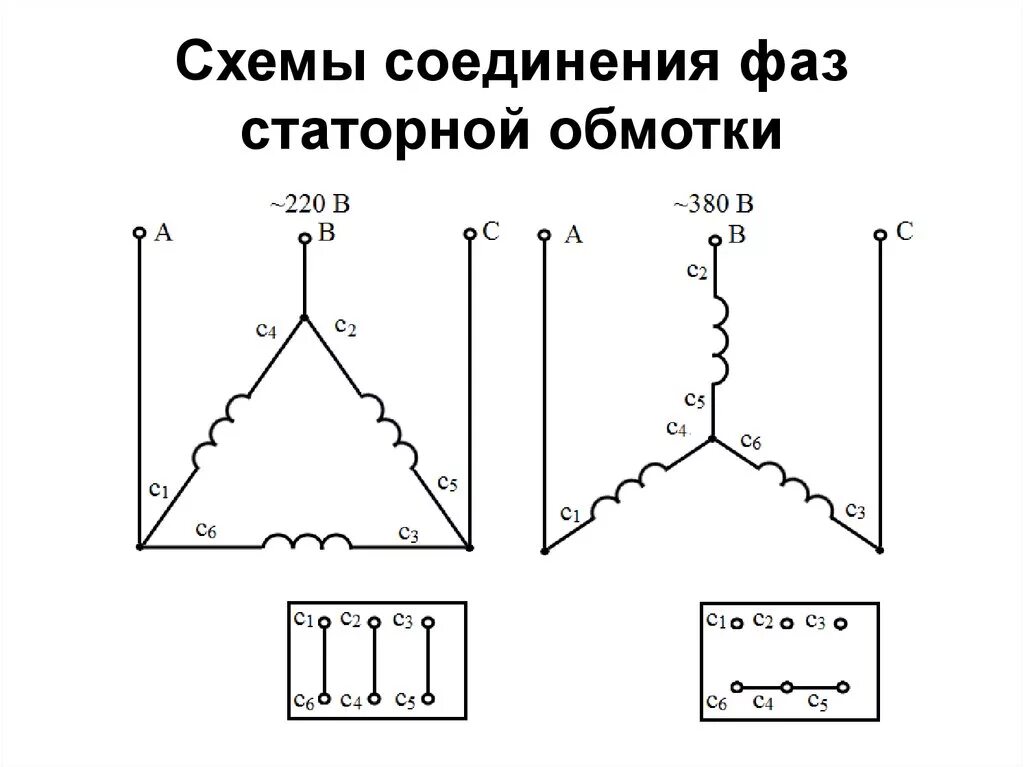 Подключение эл двигателя звездой схема Двигатель асинхронный трехфазный звезда треугольник