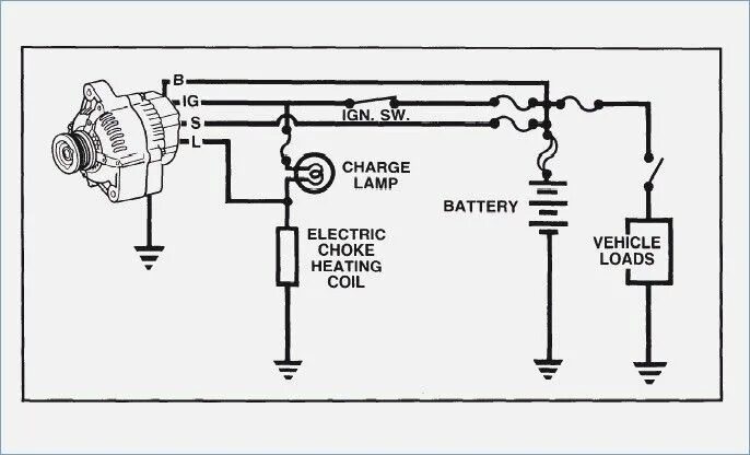 Schemat elektryczny generatora (Kia Avella 1994-2000: Silnik i systemy: Akumulat