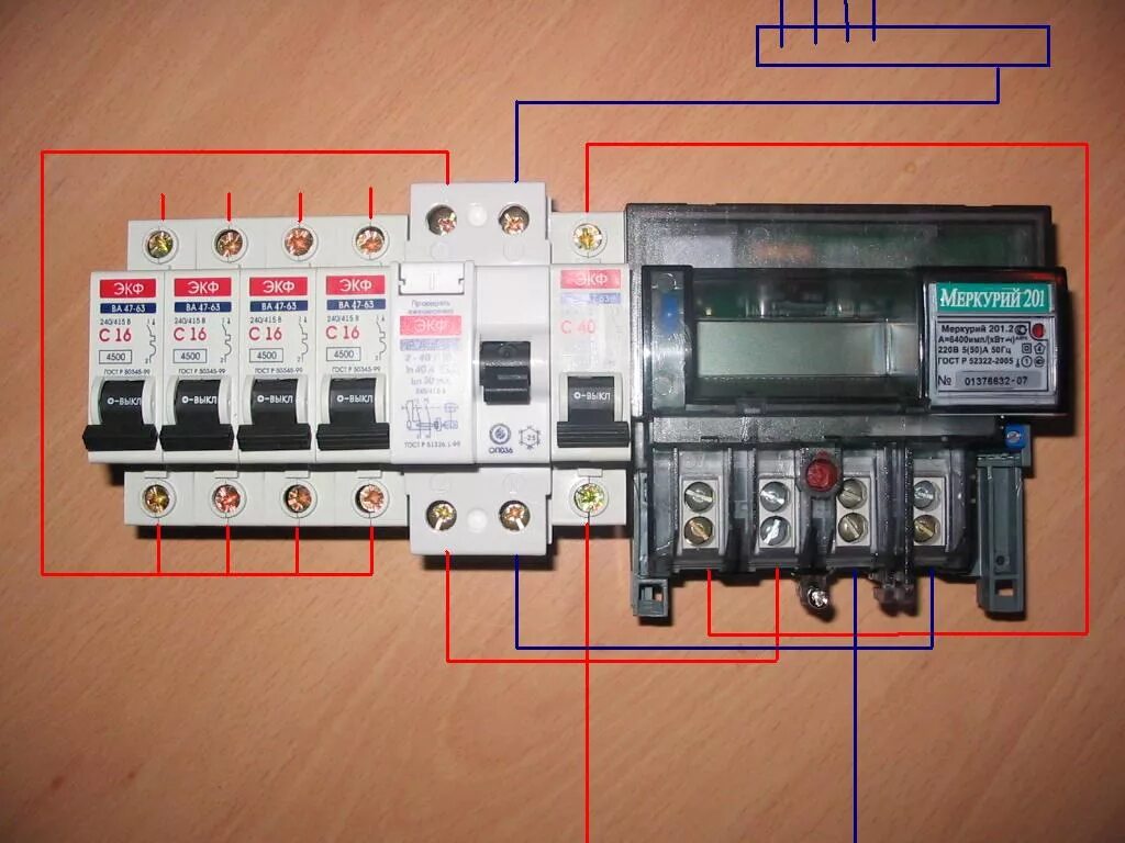 Подключение эл счетчика однофазного меркурий Как переделать электрощиток - Страница 6 Электрика, слаботочка Школа ремонта. Ре