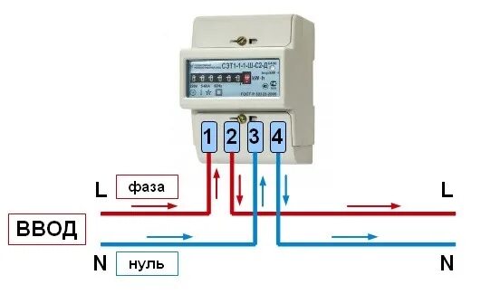 Подключение эл счетчика в частном доме Подключение однофазного счётчика Научно-производственное предприятие "АВЕРЭЛ"