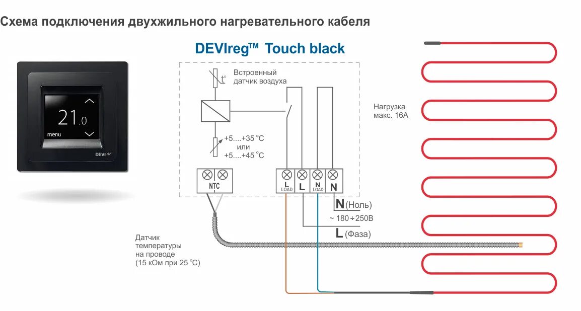 Подключение электрических матов Теплый пол Devi: инструкция по подключению датчика и электрических матов, монтаж