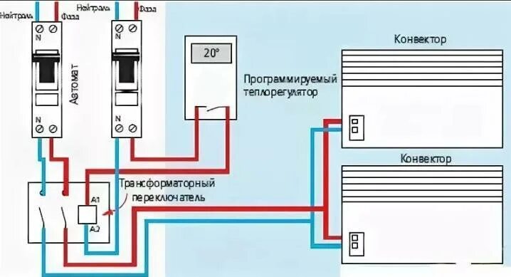 Подключение электрического конвектора ресси Подключение конвектора. Как установить программируемый терморегулятор