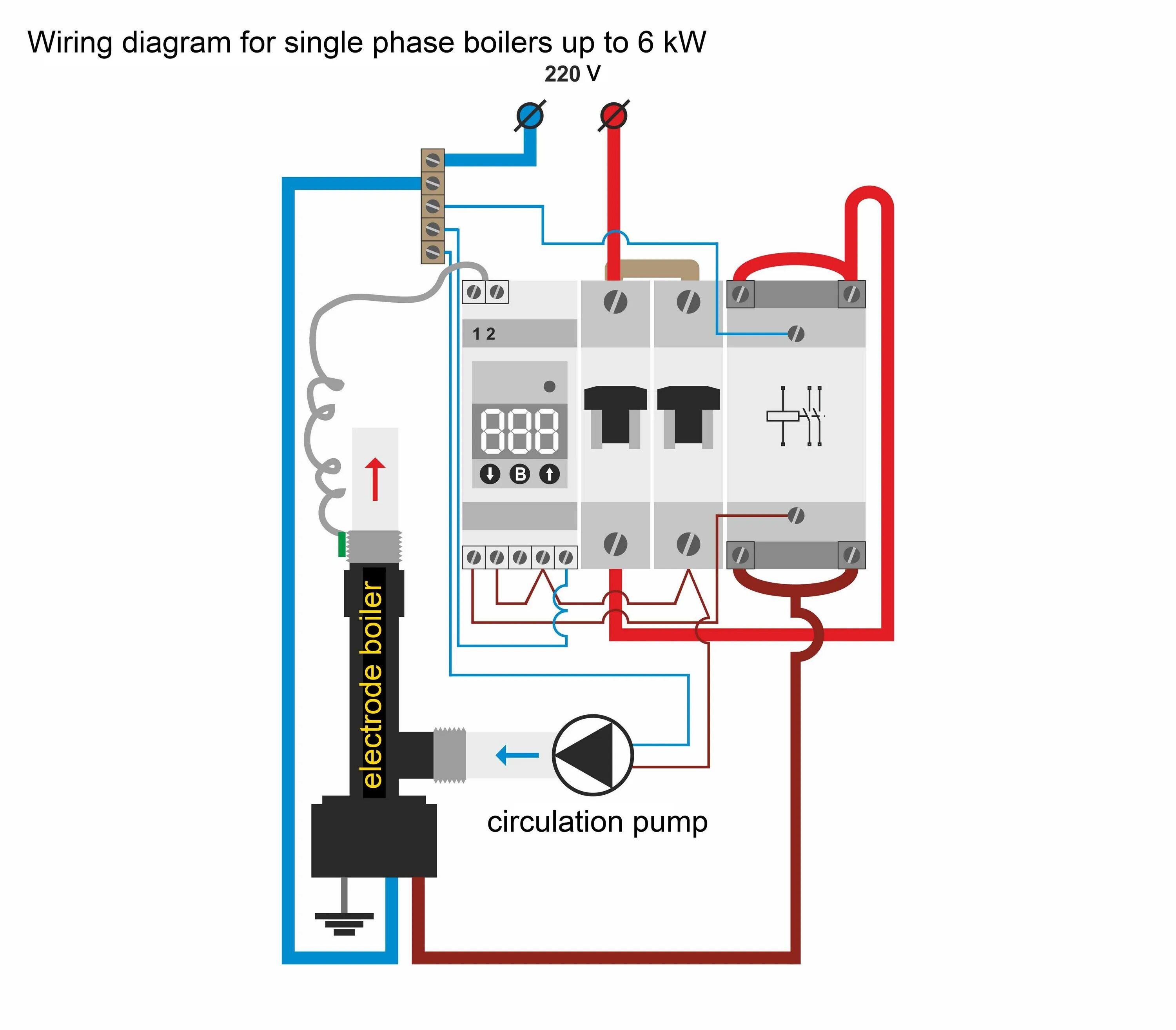 Подключение электрического котла 220в Картинки ЭЛЕКТРИЧЕСКАЯ СХЕМА ПОДКЛЮЧЕНИЯ ЭЛЕКТРОКОТЛА