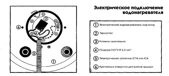 Подключение электрического нагревателя Схема подключения терморегулятора к тену в водонагревателе