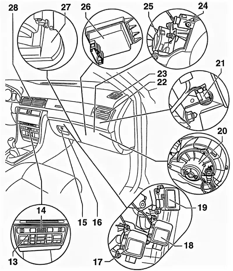 Подключение электрического отопителя audi a4 b6 General information (Audi A6 C5, 1997-2004 / Electrical equipment / Air conditio