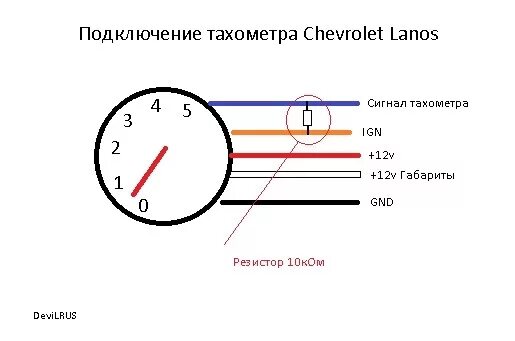 Подключение электрического тахометра Установка тахометра Defi Chevrolet Lanos. - DRIVE2