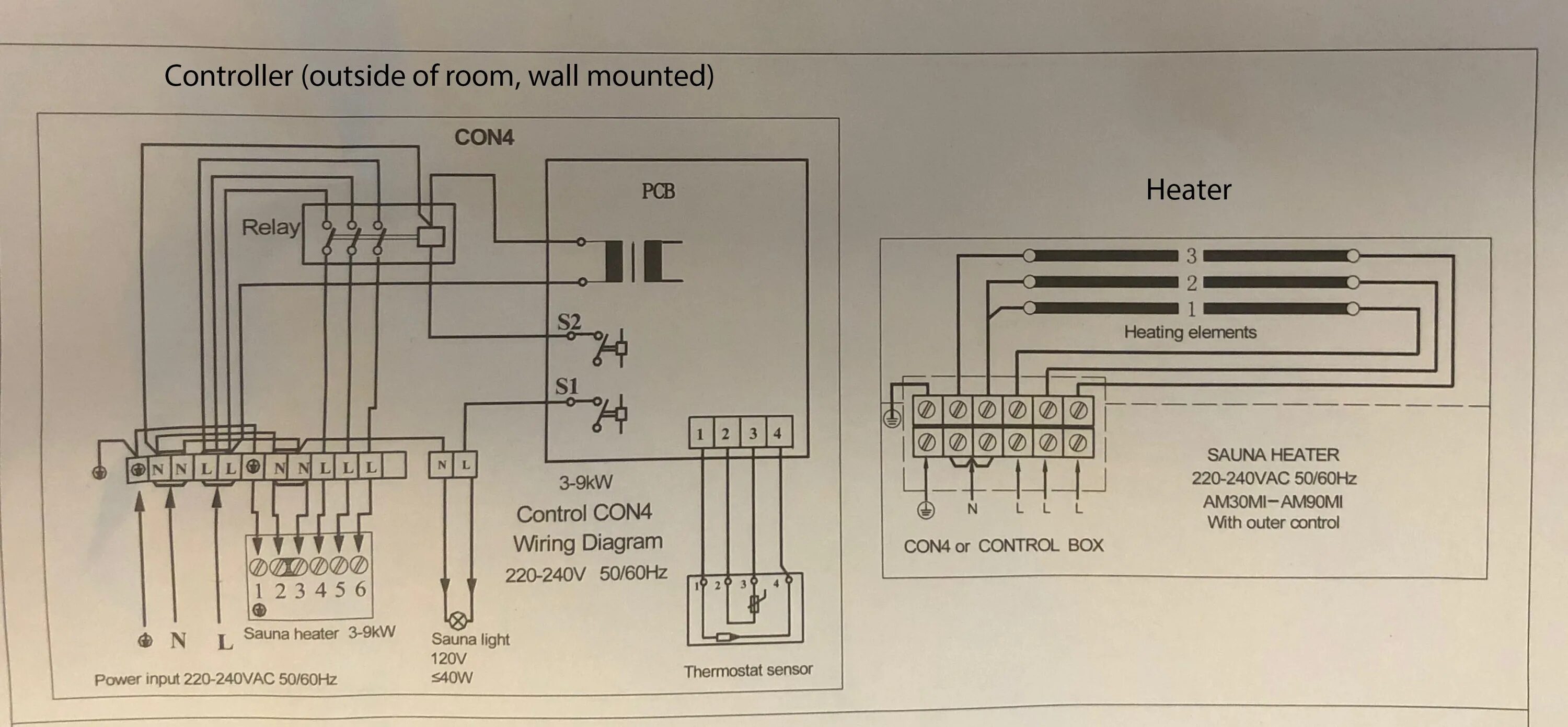 Подключение электрической печи electrical - Help with sauna heater wiring diagram - Home Improvement Stack Exch