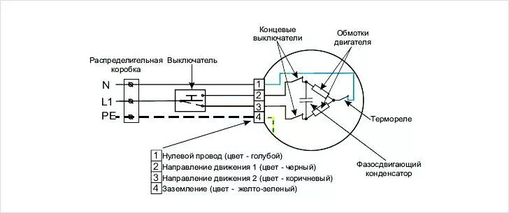 Подключение электрической рольставни Подключение рольставней с электроприводом схема двухклавишного выключателя