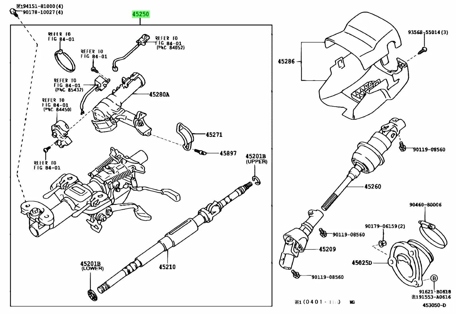 Подключение электрической рулевой колонки тойота Купить Toyota 452502A830 (45250-2A830) Колонка Рулевая. Цены, быстрая доставка, 