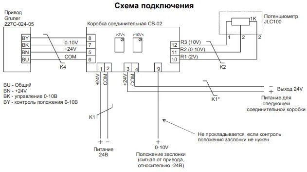 Подключение электрической заслонки Коробка соединительная Breezart CB-02 (u15156) купить в "Онлайн Климат"