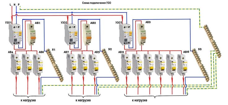 Подключение электричества через узо схема Что такое УЗО и схема его подключения : трехфазные и однофазные варианты Узи, Ра