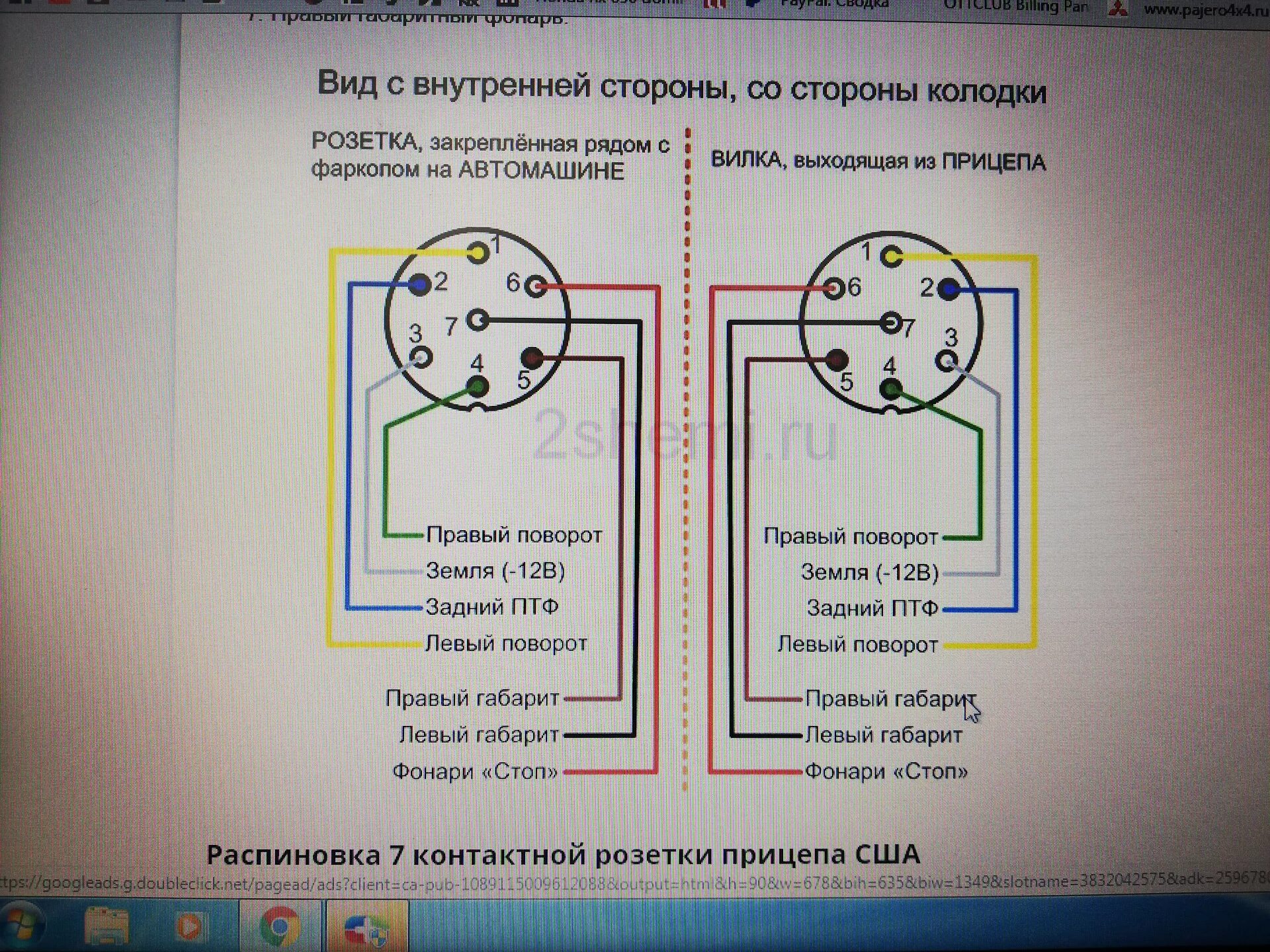 Подключение электричества на прицеп Замена розетки фаркопа - Mitsubishi Pajero (3G), 3,2 л, 2001 года электроника DR