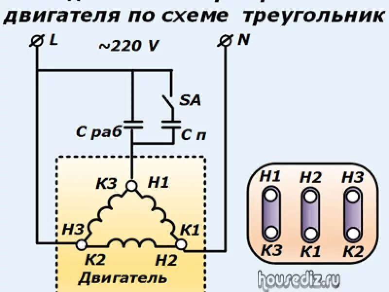 Подключение электродвигателя 3 квт Ответы Mail.ru: Что не так подключил?