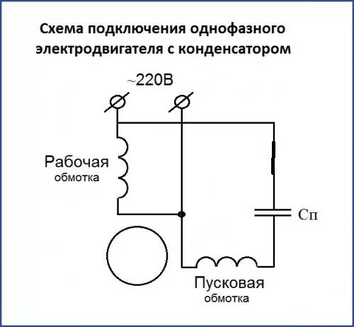 Подключение электродвигателя с двумя конденсаторами Ответы Mail.ru: Будет ли работать двигатель от конденсатора меньшей емкости.