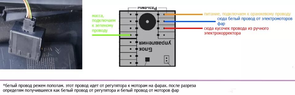 Подключение электрокорректора фар гранта Установка автокорректора фар Силичъ Зенит. Часть 1 - Citroen C4 (1G), 1,6 л, 200