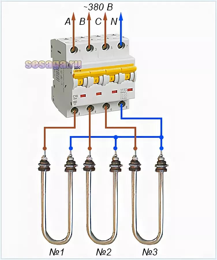 Подключение электрокотла к сети 380в схема Подключение ТЭНов