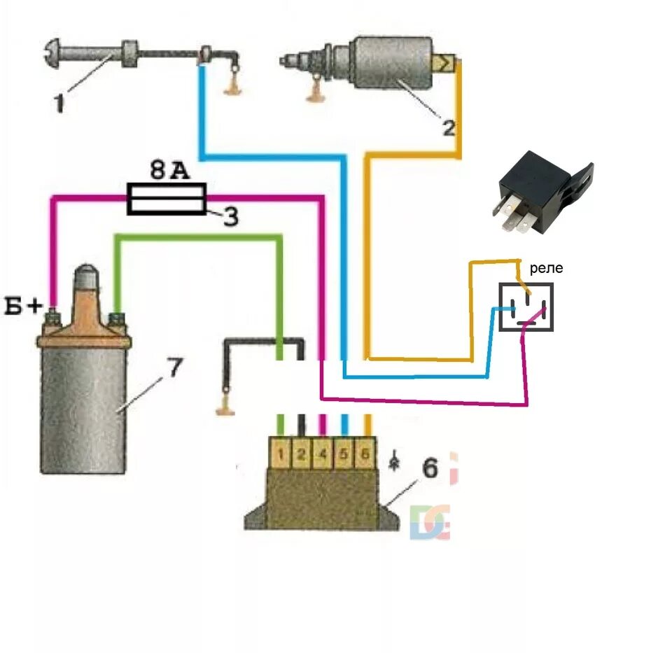 Подключение электромагнитного клапана ваз ремонт ЭПХХ альтернативная схема - Москвич 2141, 1,5 л, 1991 года своими руками 