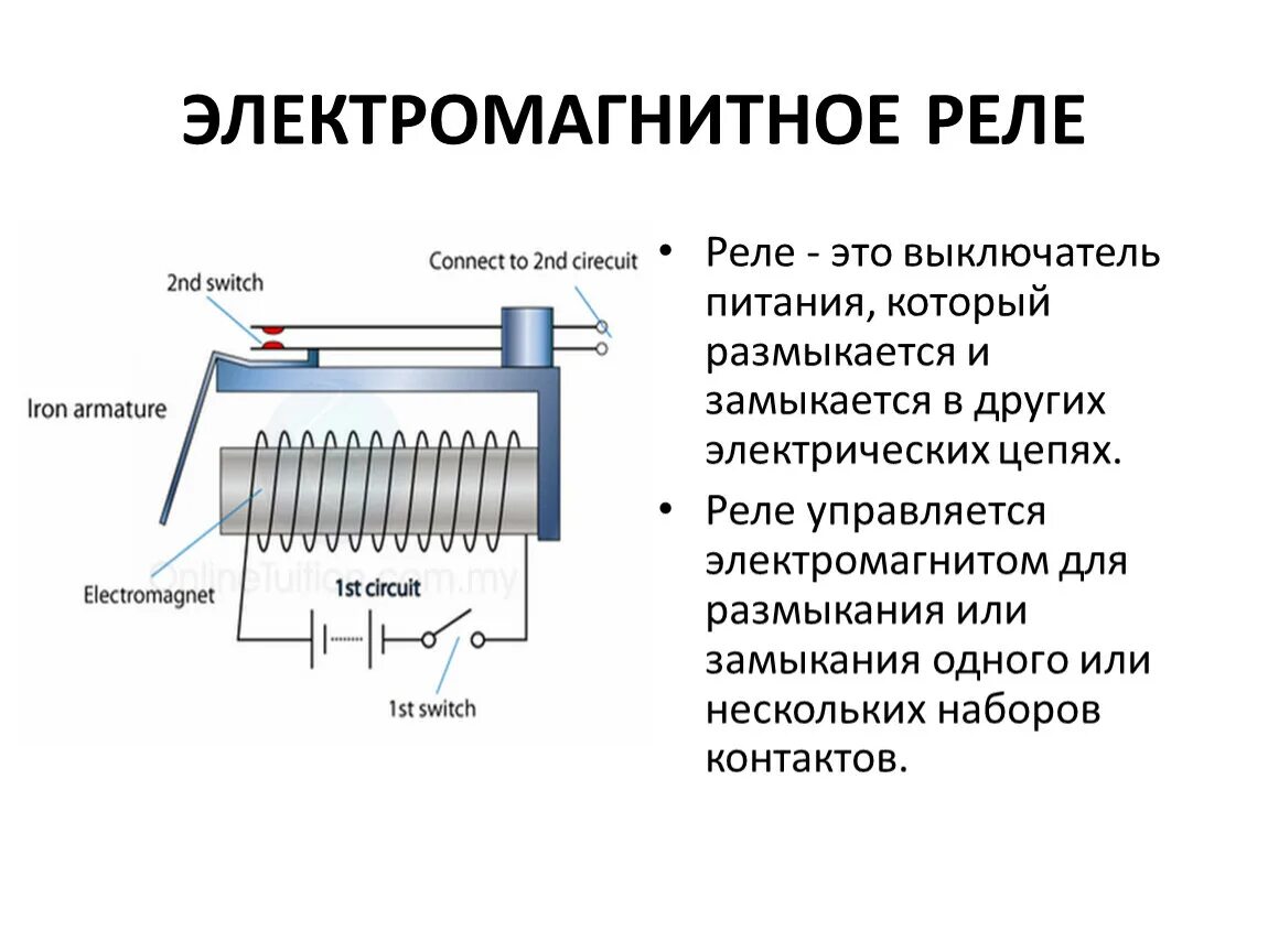 Подключение электромагнитного реле Электромагнитные приборы-10