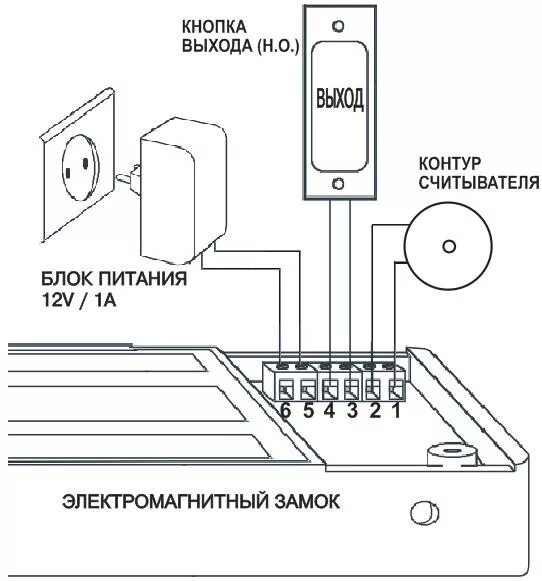 Подключение электромагнитного замка ML-194K.02/P AccordTec Электромагнитный замок со встроенным контроллером и вынос