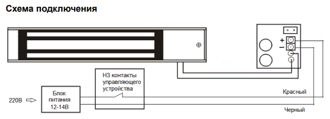 Подключение электромагнитного замка двери TS-ML180 замок электромагнитный - купить по выгодной цене на Яндекс Маркете