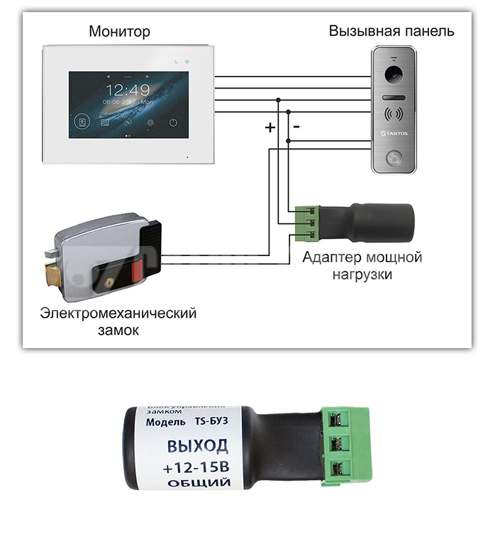 Подключение электромеханического замка через буз схема Блок управления замком Tantos TS-БУЗ (17х50 мм)