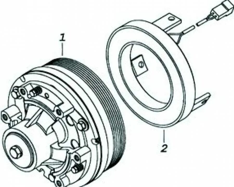 Подключение электромуфты камаз евро 2 Как подключить электромагнитную муфту на газели - фото - АвтоМастер Инфо