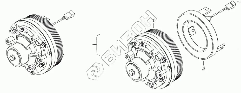 Подключение электромуфты камаз евро 2 740.30-1317500 Муфта электромагнитная привода вентилятора ООО "Бизон Юг"