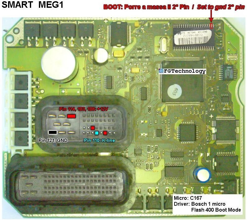 Подключение электронного блока управления smart