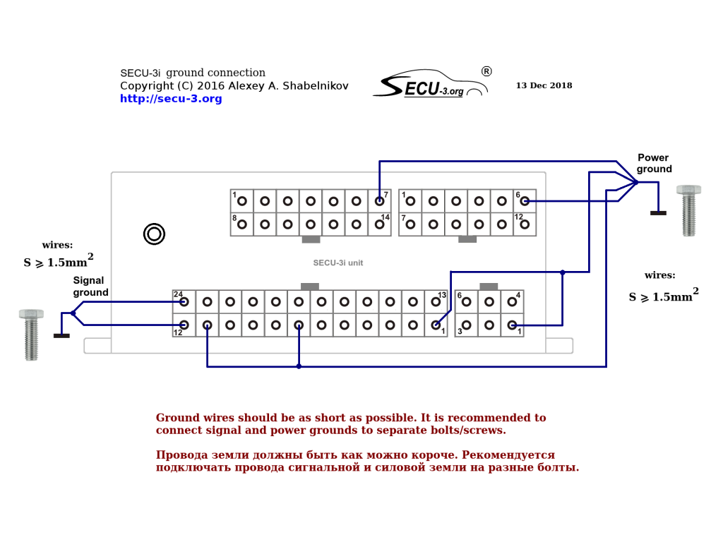 Подключение электронного блока управления SECU-3i installation manual - МПСЗ SECU-3 / Ignition and fuel injection system