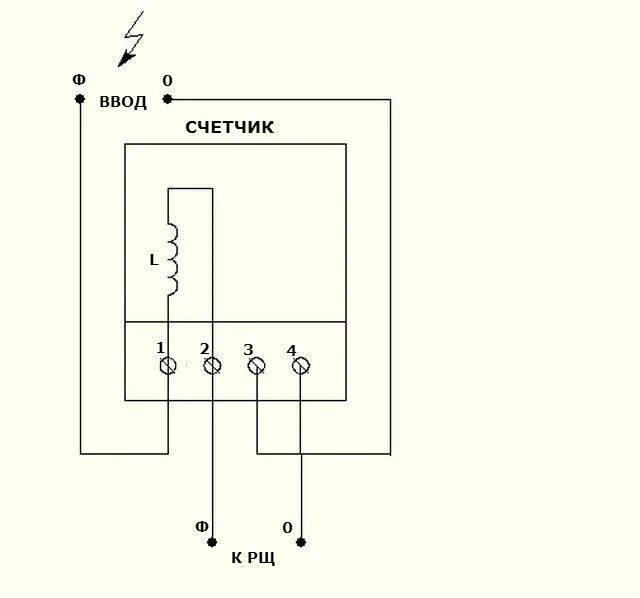 Подключение электросчетчика однофазного своими руками схема Подключение однофазного электросчетчика - схема подключения