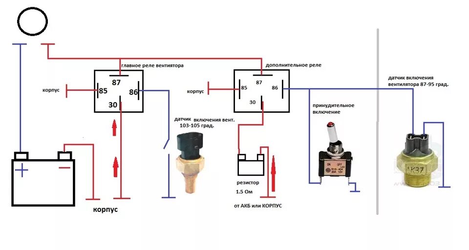 Подключение электровентилятора через реле и кнопку Турбо помпа "ЛУЗАР 2" и включение вентилятора от кнопки ваз 2114 - DRIVE2