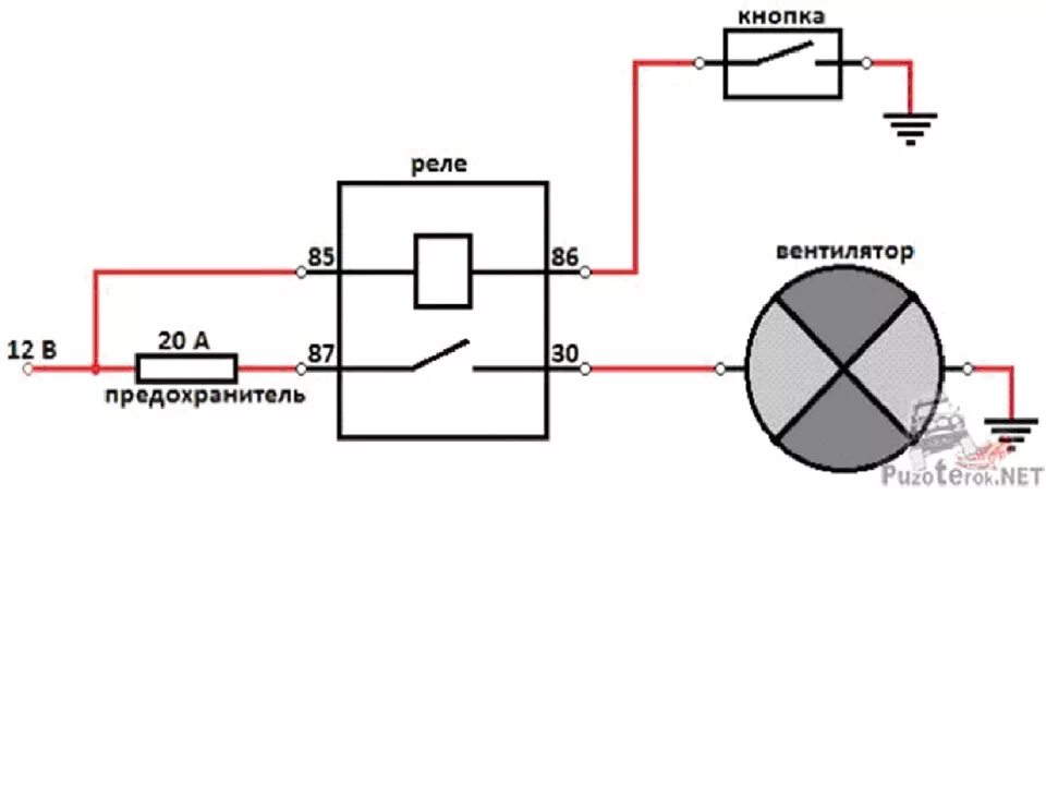 Подключение электровентилятора через реле и кнопку 1. Дополнительный вентилятор охлаждения на Монтеро/Паджеро спорт - Mitsubishi Mo